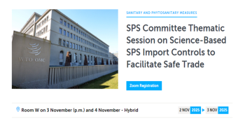 PURPEST at the WTO - SPS Committee Thematic Session