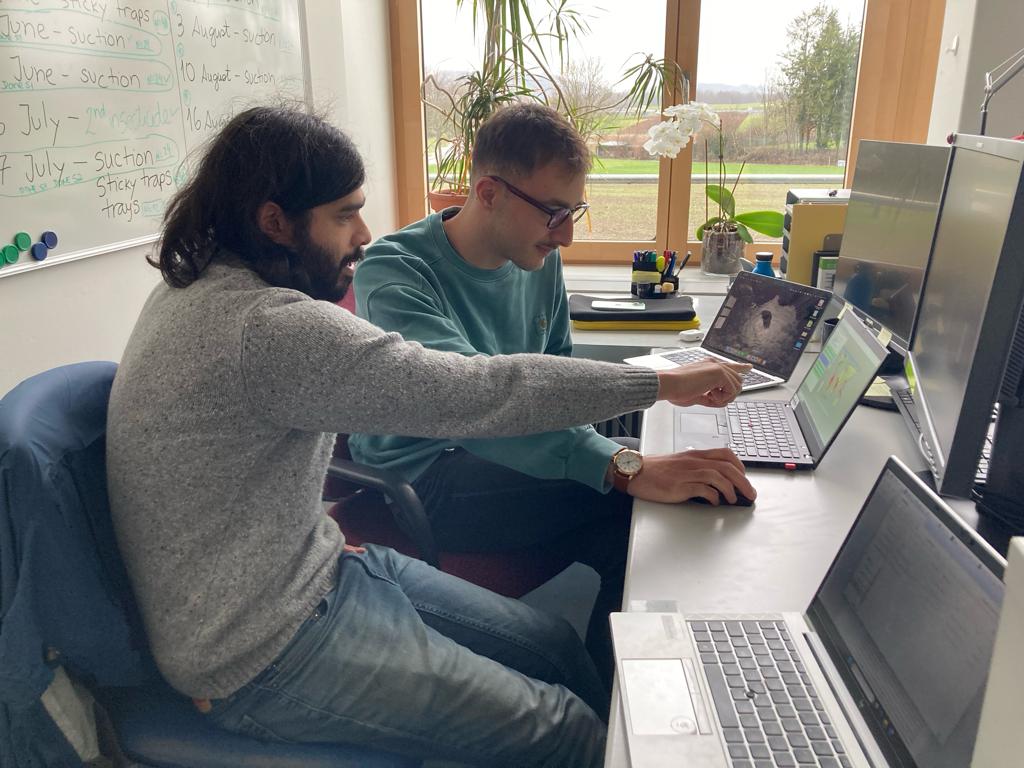 Stelios and Kiran at Agroscope